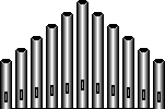Row of organ pipes